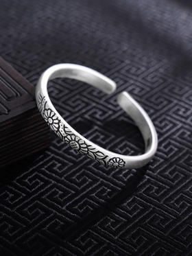 【暗恋回声】子佩集S999银手工手镯原创设计【55071218】2407