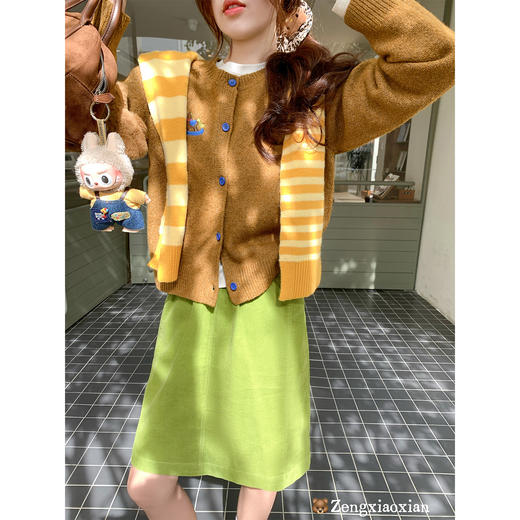 <曾小咸推荐> 现货秒杀！微信超特价！条纹披肩 日常99.99 立减60 秒杀39.99！！刺绣棕色毛衣开衫 秒杀89.99！ 商品图2