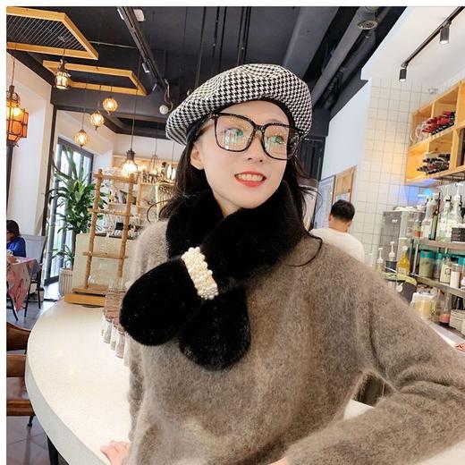 爆款！【小来】秋冬珍珠绒绒围脖，软绒围巾，亲肤舒适，温暖软糯，优雅显气质，百搭神器 商品图5