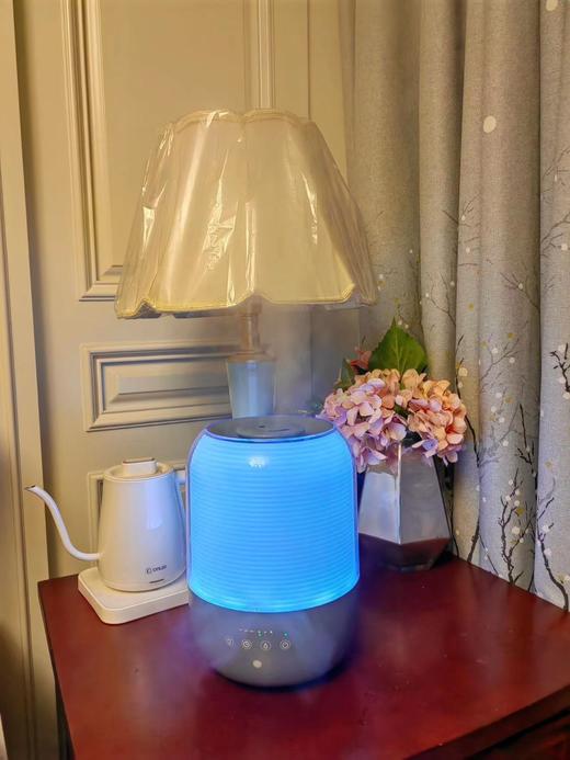 💥花粉福利【柔雾加湿器】氛围灯3档亮度、加湿、时间，水容量3L，1台=加湿器+氛围灯+香薰机，顶盖注水，机身可视水位，抑菌水箱，细腻风雾自动断电保护，静音安睡不扰质感天花板 商品图5
