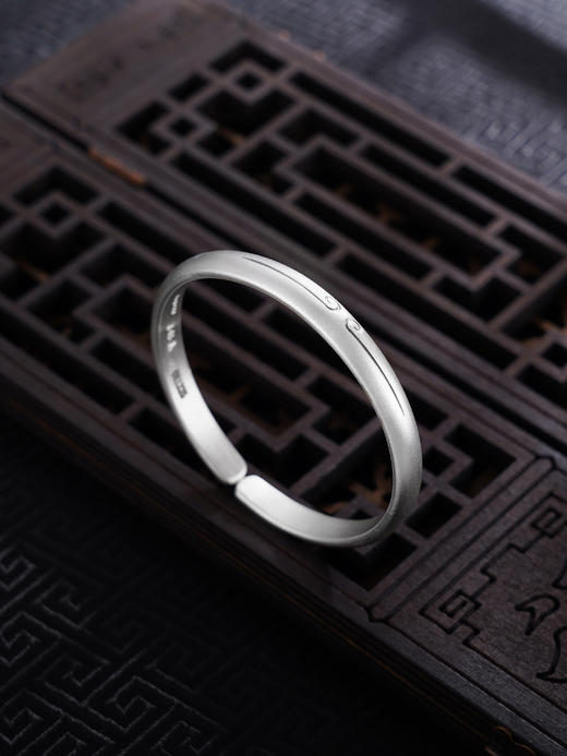 【证悟空性】子佩集S999银手工手镯原创设计【55081225】2407 商品图0