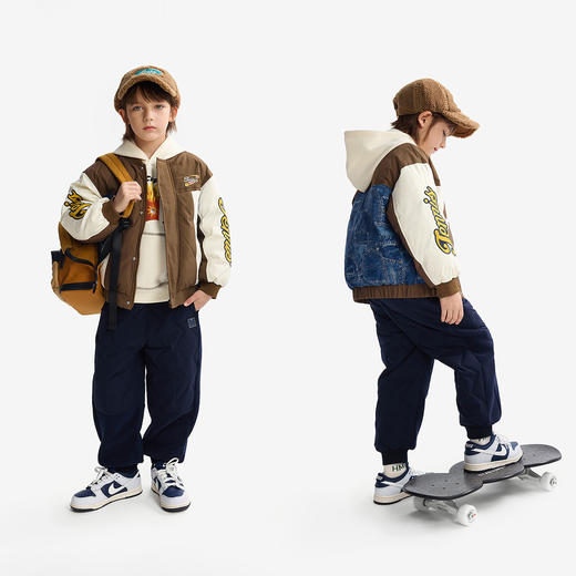【MQD】【设计师系列】童装男童羽绒服2025冬季新款加厚儿童棒球外套 商品图3
