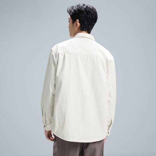 GXG男装【含莱赛尔】25秋季日系复古工装休闲翻领男式长袖衬衫K&C 商品图3
