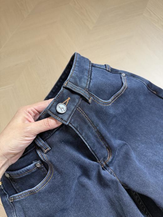 D112726秋冬款时尚休闲商务后腰字母logo皮标男士加绒牛仔裤 商品图9