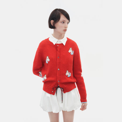 Herlian2025冬季新品立体小马提花毛织开衫女士 商品图2