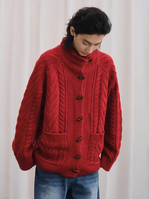 LIVINGTOWN/LT羊毛混纺牛角扣外套 商品图0