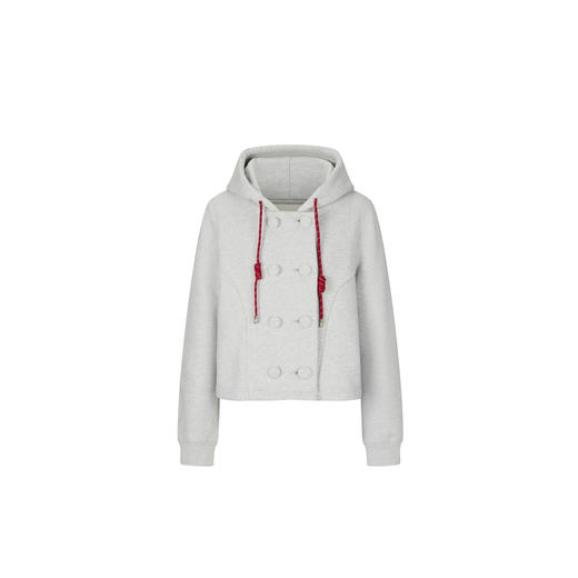 Herlian2025冬季新品 双排扣连帽开衫卫衣女士 商品图4