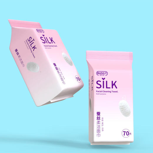 佰仕利 洁面巾大包70抽 面料加大款 干湿两用 AB面 80g/袋 商品图7