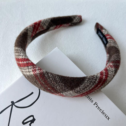 FGKH复古咖红光板头箍发箍-纪念日百货门店同款167796848 商品图3