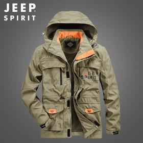 JEEP SPIRIT夹克男中年时尚休闲男装外衣工装春秋款外套HL6631