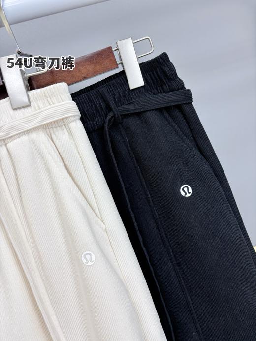 D112733冬款2025内加绒灯芯绒松紧腰微阔腿裤女裤 商品图7