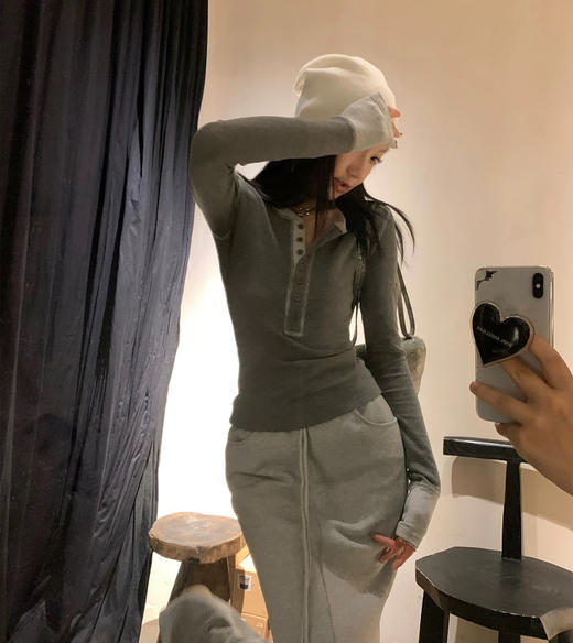 韩国订单拼色加厚保暖打底衫11261 商品图2