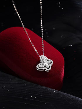 子佩集S925银【黎明闪蝶】套链【XL021638】纯银时尚项链蝴蝶2410