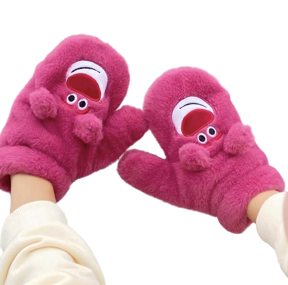 【会员专享】草莓熊保暖手套