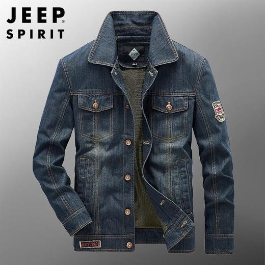 JEEP SPIRIT牛仔外套潮牌街头秋潮流夹克男牛仔衣时尚HL1621 商品图2