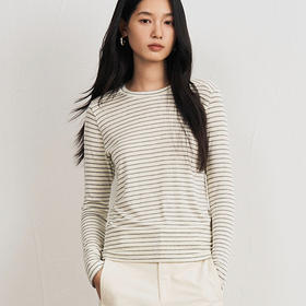 秋冬天丝醋酸打底衫女莱赛尔羊毛圆领保暖针织衫纯色内搭长袖上衣