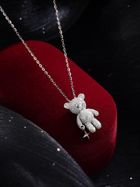 子佩集S925银【童心熊】套链【XL020501】纯银时尚项链2410