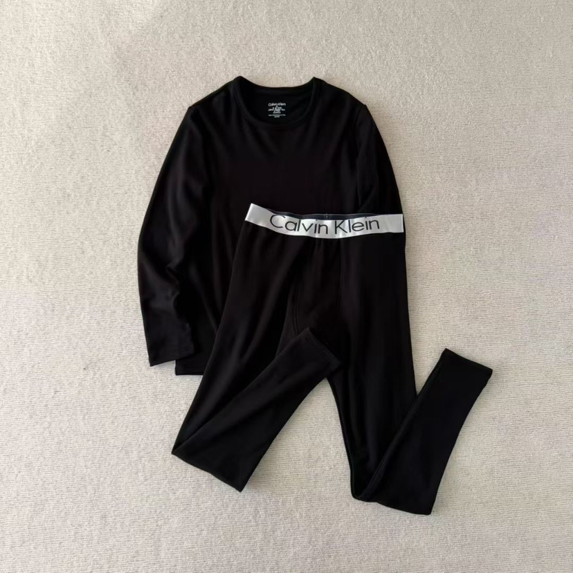 高弹，男士加厚CK热引力3.0升级款内衣远红外升温打底套装！礼盒装！ 提花腰保暖