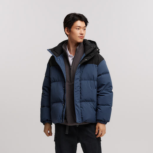 轻松羽绒|森马羽绒服男防泼水防风正肩外套情侣冬装连帽上衣青年 商品图2