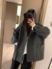 D112710连帽加厚口袋针织开衫女秋冬新款日系设计感毛衣外套 商品缩略图3