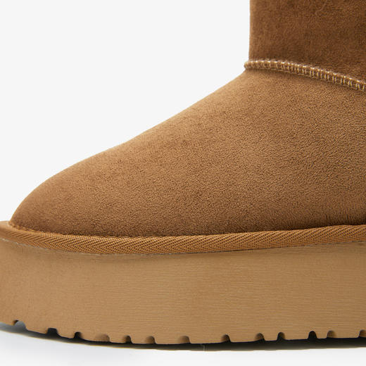 西遇厚底高筒雪地靴女新款冬季翻筒两穿加厚保暖棉靴加绒长靴K2457342 商品图5