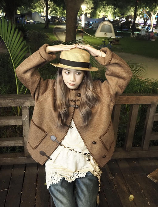 高品订制伯爵红茶双面呢大绵羊毛骆驼绒桑蚕丝 商品图3