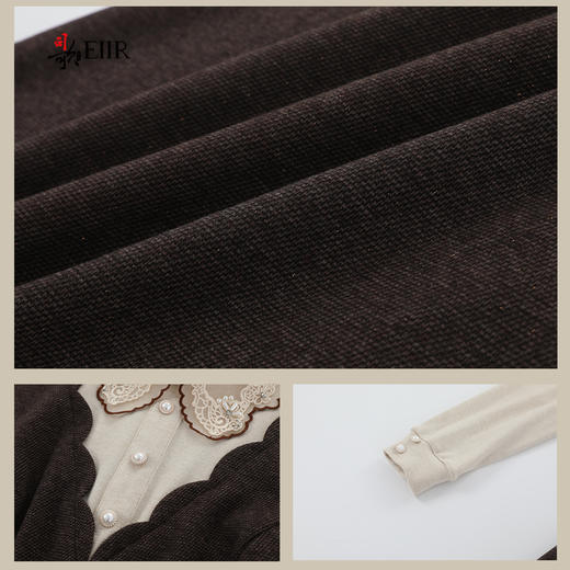 司歌假两件秋冬连衣裙翻领收腰裙A921112X 商品图2