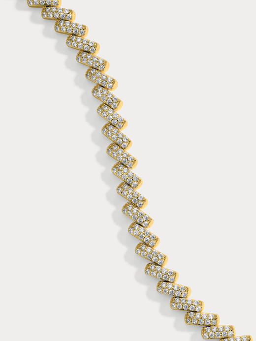 北京仓｜Lili Claspe-Lyra Pavé-金色 锆石 手链［美国设计师］ 商品图2