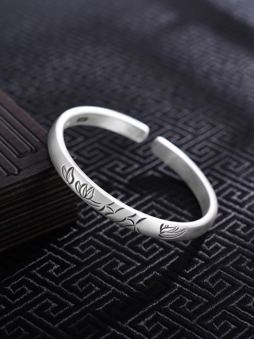 【君子竹雅】子佩集S999银手工手镯原创设计【55071220】2407 商品图0