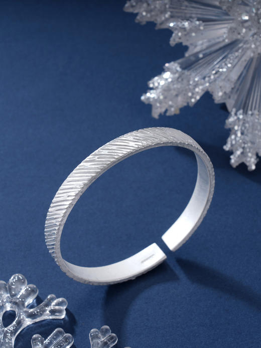 子佩集S999银【孜孜不倦】手镯【JLSZ012】纯银手镯2408 商品图0