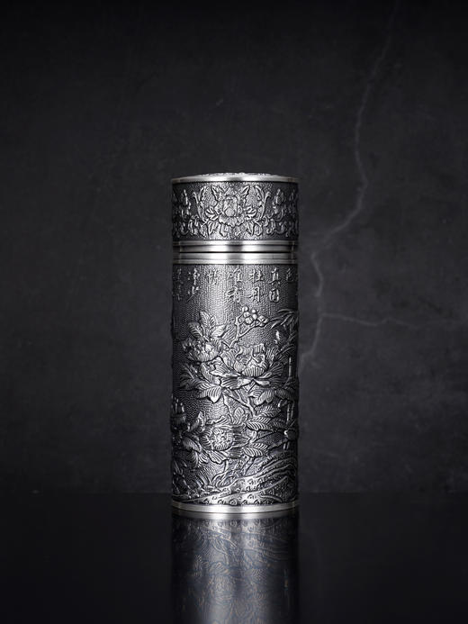 子佩集S999银【富贵满堂】杯摆件【DLBJB043-75】纯银内胆-仿古泡茶杯2410 商品图0