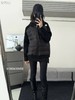 D112704针织拼接插肩袖连帽羽绒服男女同款 商品缩略图10