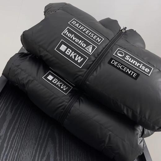 D112706新品皮羽绒字母微标印花图案立领宽松长袖羽绒服男女同款 商品图14