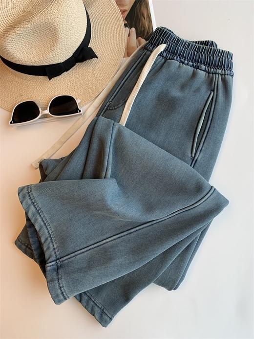 二店y  【K9806】加绒加厚天丝牛仔裤 一条过冬直筒裤 商品图2