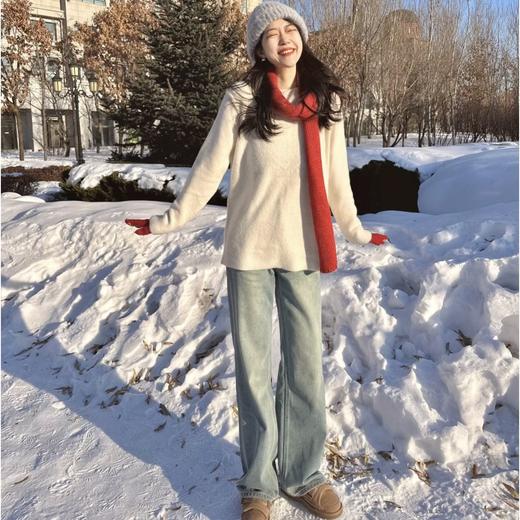 吾家高腰加绒水洗牛仔裤 巨抗冻能滑雪 显瘦显直不臃肿 商品图2
