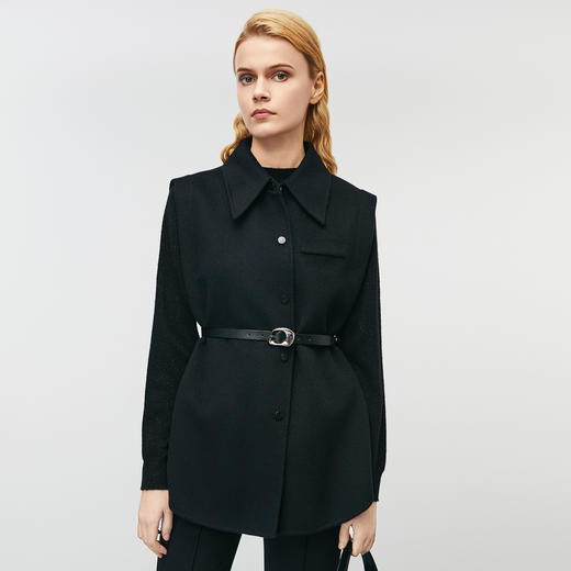 EITIE爱特爱冬季新款高级感气质收腰显瘦毛呢大衣外套7914602 商品图1