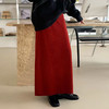 佐姿莎 纯色直筒后开叉仿羊绒半身裙N503  十色可选百搭；休闲气质兼具，轻松搭配御姐味道，下摆开叉设计，洋气高级显瘦；加密加厚仿羊绒，580g将近1.2斤的重量，软糯厚实保暖 商品缩略图8