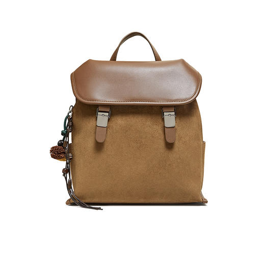 【云粉节】BF楼百思图2025冬季新款时尚复古书包短途旅行双肩背包女JA259DX5吊牌价799.现价399 商品图2