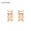 GAONAS 时尚菱格纹贵气金色耳环11648ERG 商品缩略图0