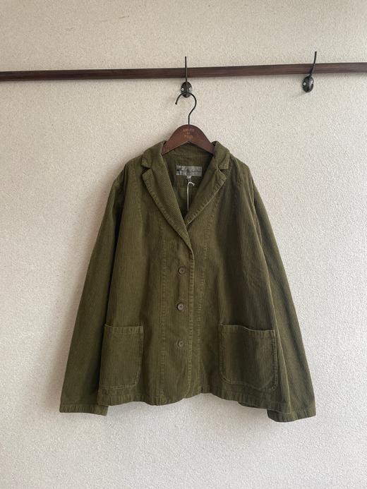 Manuelle guibal复古绿灯芯绒休闲西装 商品图14