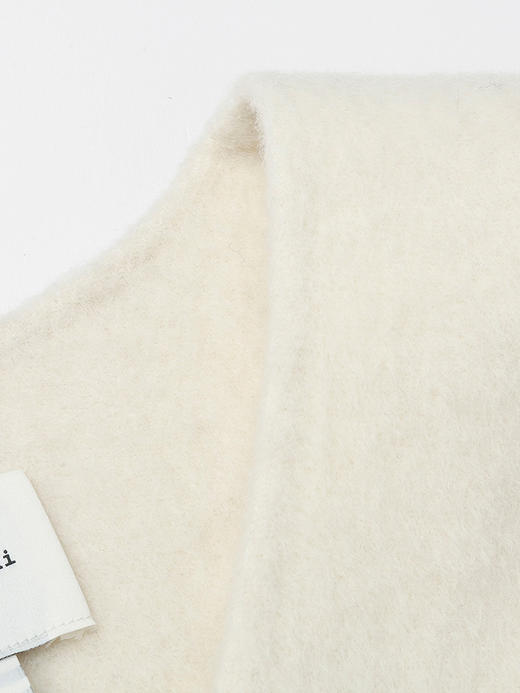 V 领单排扣米白色毛呢外套 宽松休闲短款夹克 秋冬复古质感毛呢上衣 商品图2