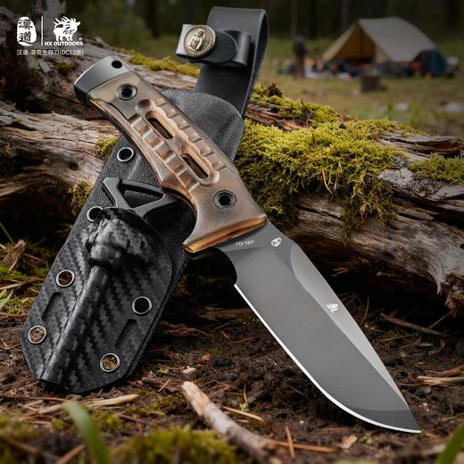 汉道新款洛克DC53钢PEI手柄版高硬度生存刀户外露营手把肉小刀 商品图2