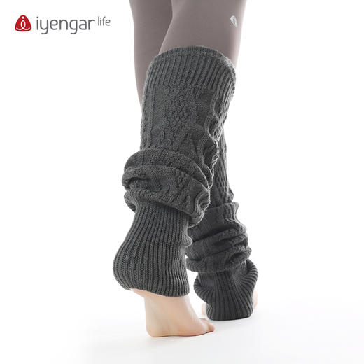 艾扬格 life F1112瑜伽袜套 普拉提袜子 专业女加厚长筒保暖护腿套 舞蹈运动堆堆袜 商品图0