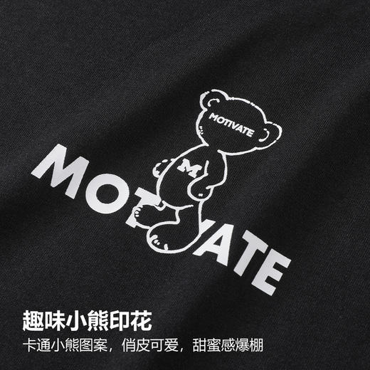 GXG男装【100%棉】25秋季趣味卡通小熊印花男女情侣款圆领长袖T恤K&C 商品图4