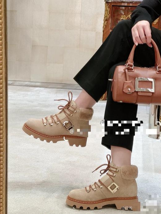 Ro&gerVivier 冬季新款方扣A级进口羊皮毛一体雪地靴 商品图4