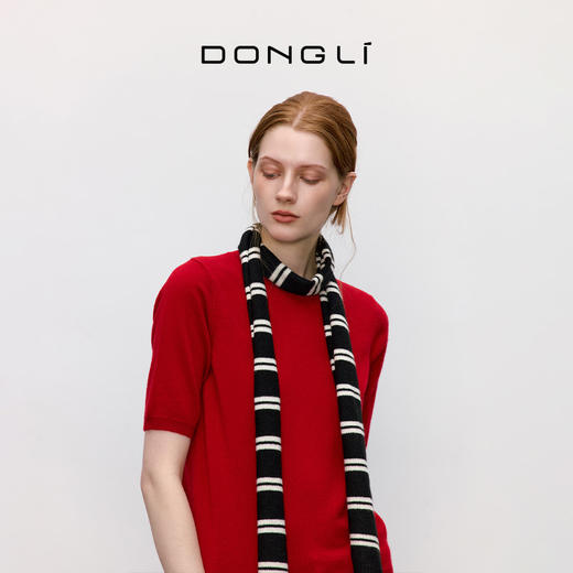 东黎 • 童心未远 琴键 山羊绒冬季彩条围巾 5399 商品图4