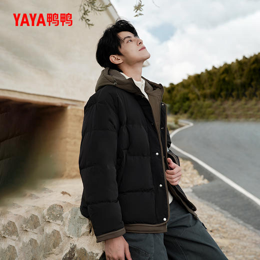严选 | 鸭鸭连帽假两件面包羽绒服 男女同款 多色可选 S-3XL码 YE4B017637P 商品图10