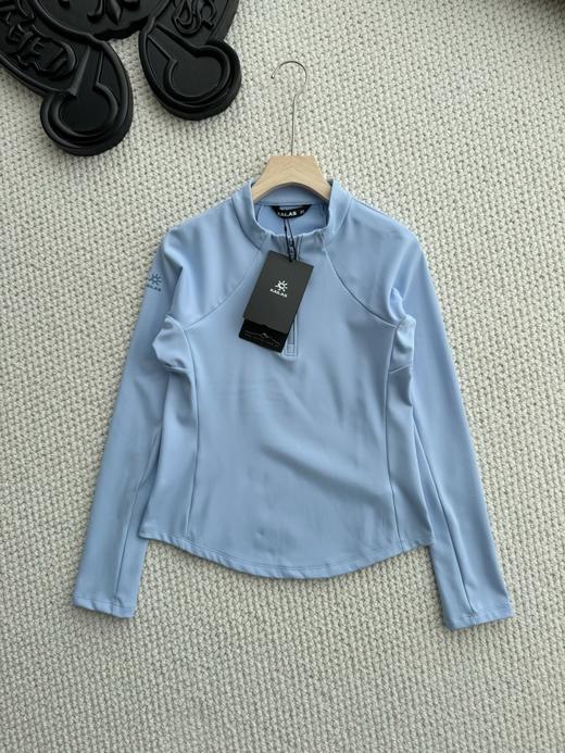 D112709秋冬2025女款加绒打底衫半拉链长袖T恤 商品图7