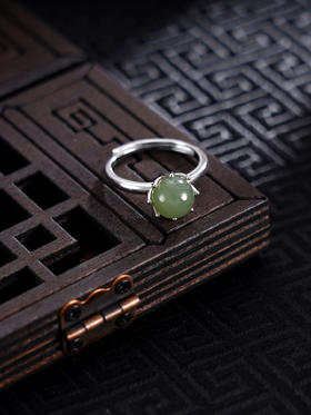 子佩集S925银【初夏琼珠】戒指【AS01138】纯银时尚青玉2410