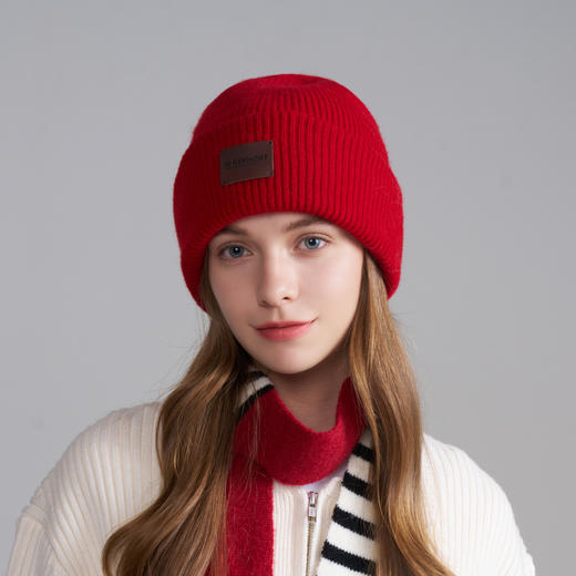 【Kenmont·卡蒙】男女同款绵羊毛纱线针织帽蓬松柔软 暖绒不扎肤 商品图4